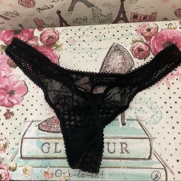 Victoria’s Secret Sexy Thong Black Mesh Large - Picture 7 of 8